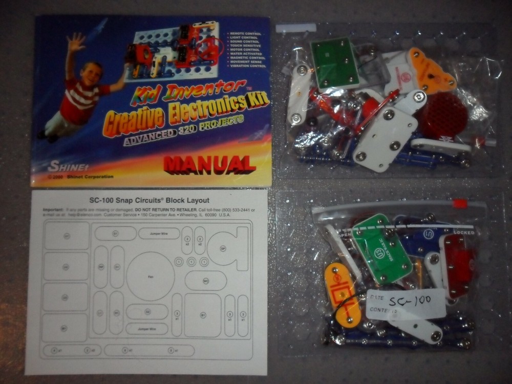 Snap Circuits Creative Kit Manual bundle Model SC-100 blocks plus 320 Projects