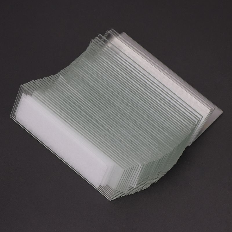 Single Concave Microscope Glass Slides Reusable Laboratory Lens Adapter 50pcs