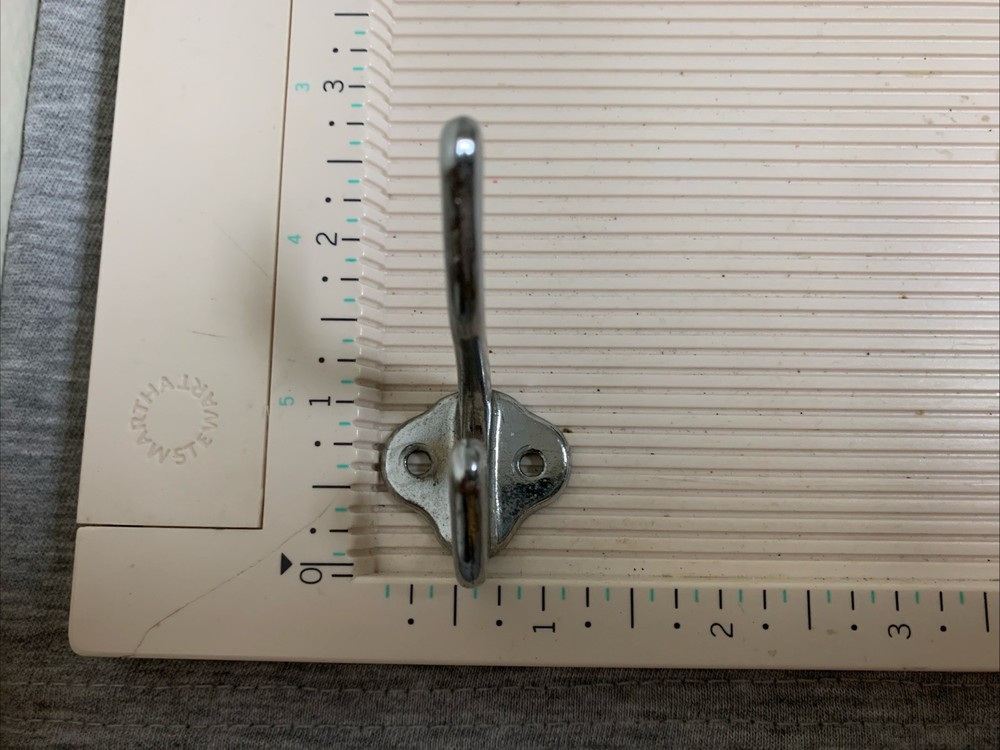 Vintage Small Chrome Double Coat Hook