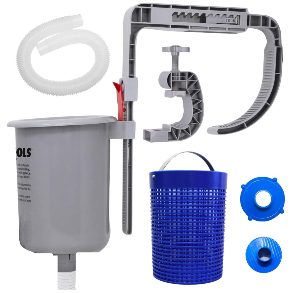 HYDROTOOLS Wall-Mounted Pool Surface Skimmer Kit - Effortless Automatic Cleaning