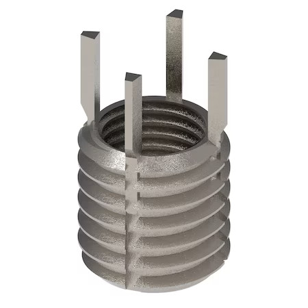 Key Locking Thread Insert, Thin Wall, 4 Keys, 7/16"-20 Int Thrd Sz, 9/16"-12