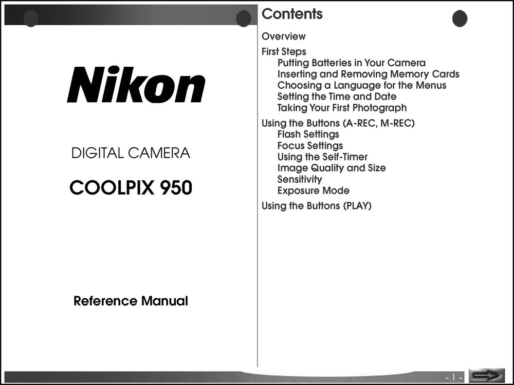 Nikon CoolPix 950 Digital Camera User Guide Instruction  Manual