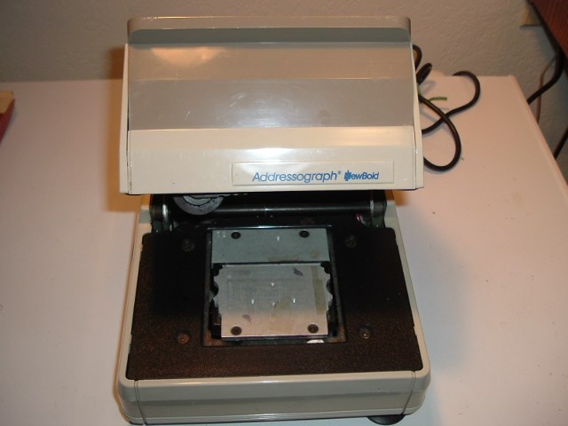 ADDRESSOGRAPH NEWBOLD  860 ELECTRIC  CARD IMPRINTER