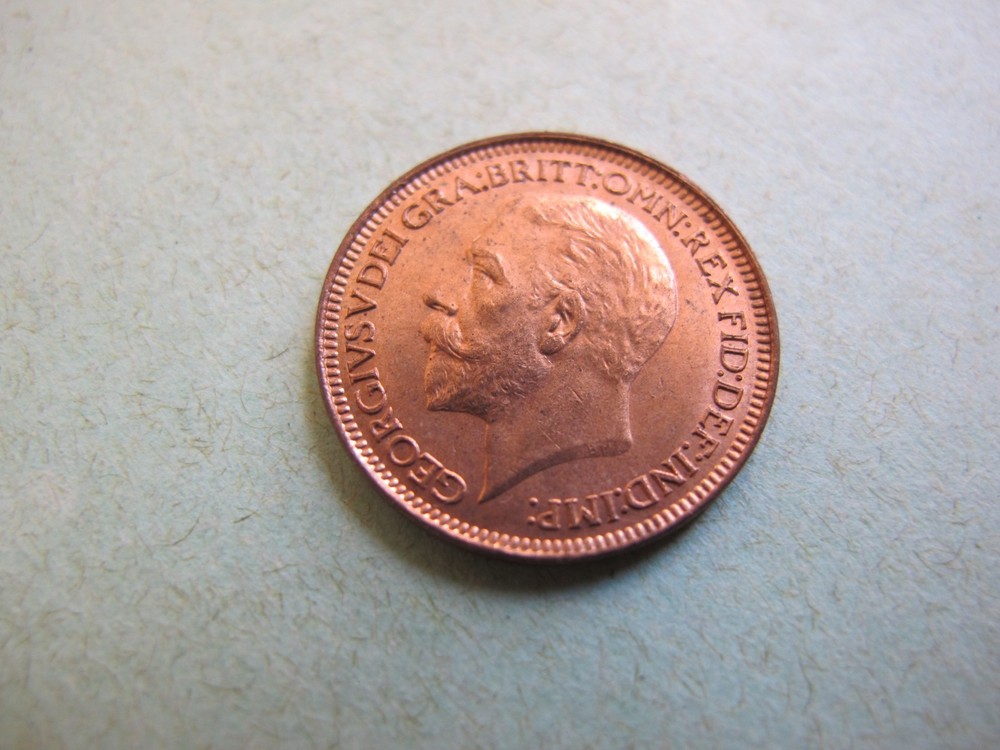 KGV 1931 GB Farthing almost uncirculated