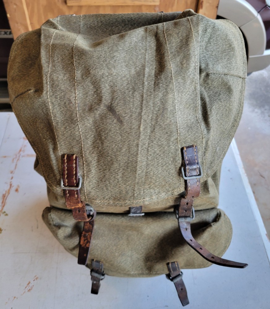 Swiss Army Mountain Pack Backpack Rucksack Canvas Salt & Pepper
