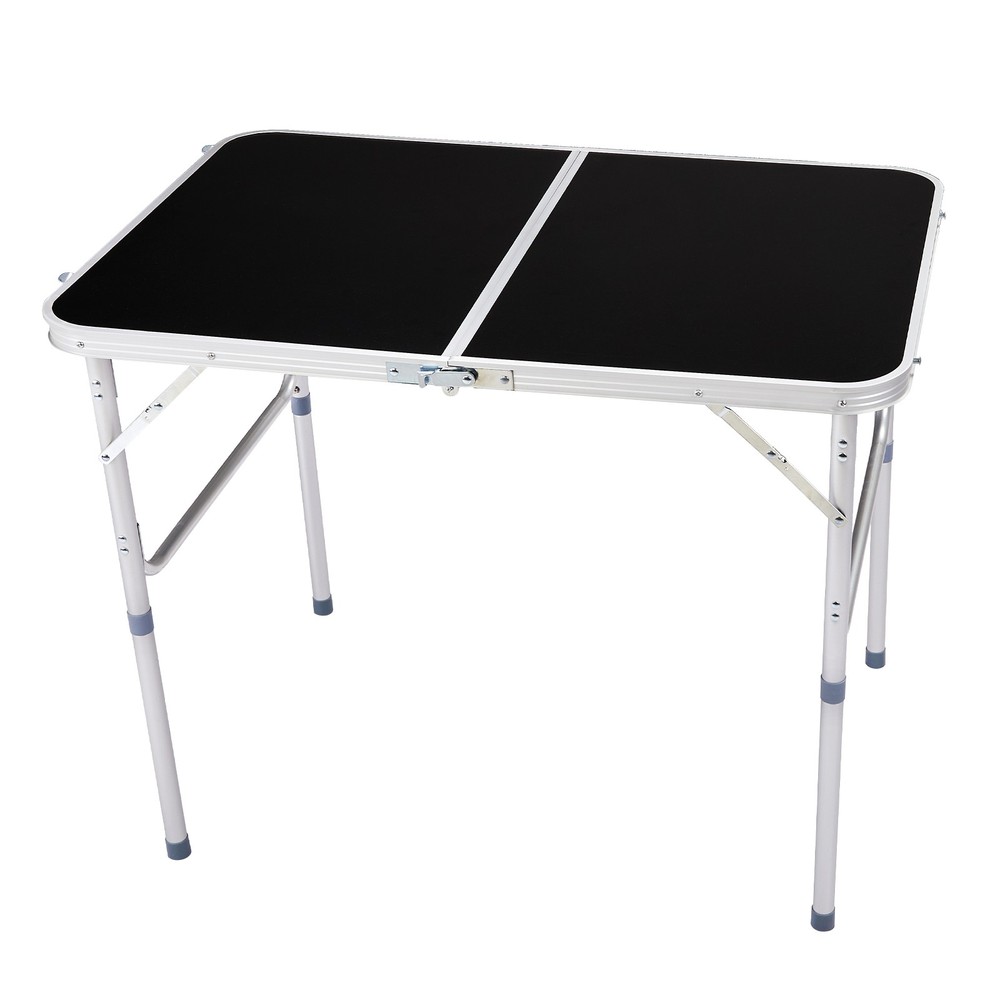 3ft Aluminum Alloy Folding Table Black