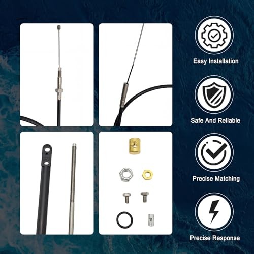 Lower Shift Cable Kit Fit for MerCruiser Bravo 1, 2, 3, Replacement for