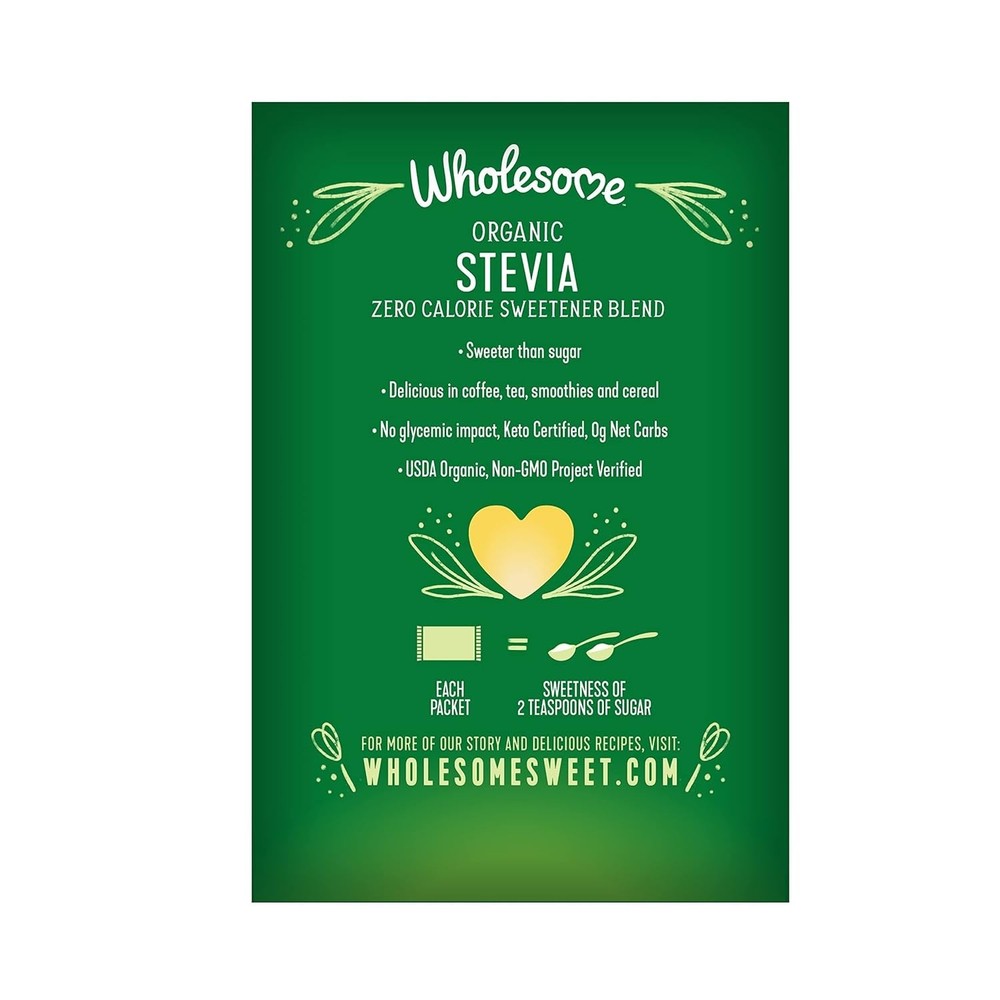 Organic Erythritol Stevia Blend, 1000 Packets, Keto Friendly=