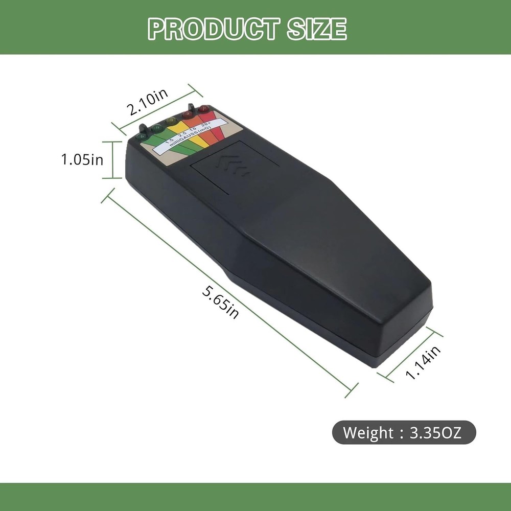Compact Electromagnetic Field Detector - 0-20mG, Lightweight & Easy to Use