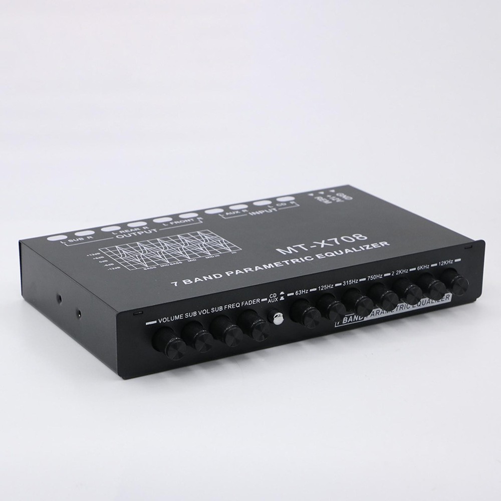 7 Band Parametric Equalizer 7 Band Equalizer Car Audio, with CD AUX Input Select