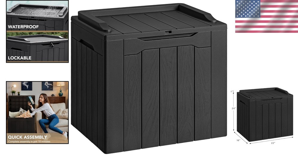 30 Gallon Lockable Resin Deck Box - Stylish Storage for Patio Essentials