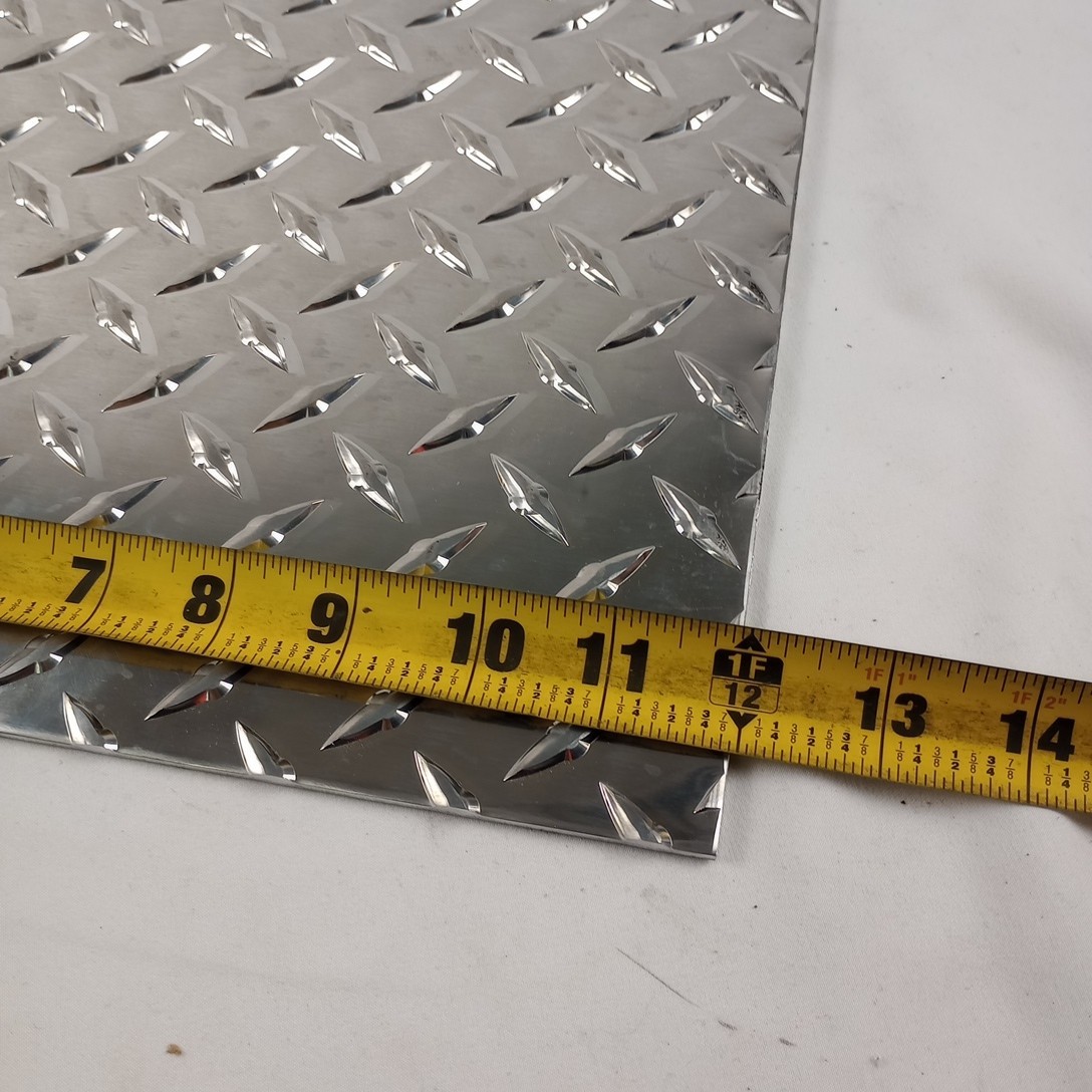 12" x 24" Diamond Plate Aluminum .125" Thick (1/8 in) - Treadplate, 3003 Alloy