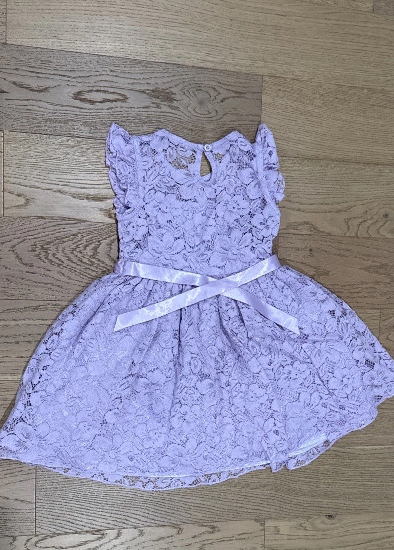 Girls Lavender Spring/Easter Dress, Fully Lined, Size 5