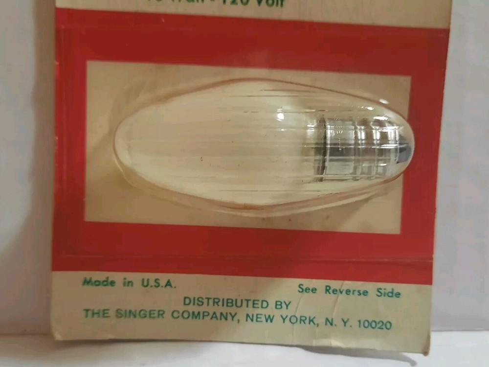 Vintage Singer Sewing Machine Light Bulb, Style 36 NOS UNTESTED UNOPENED