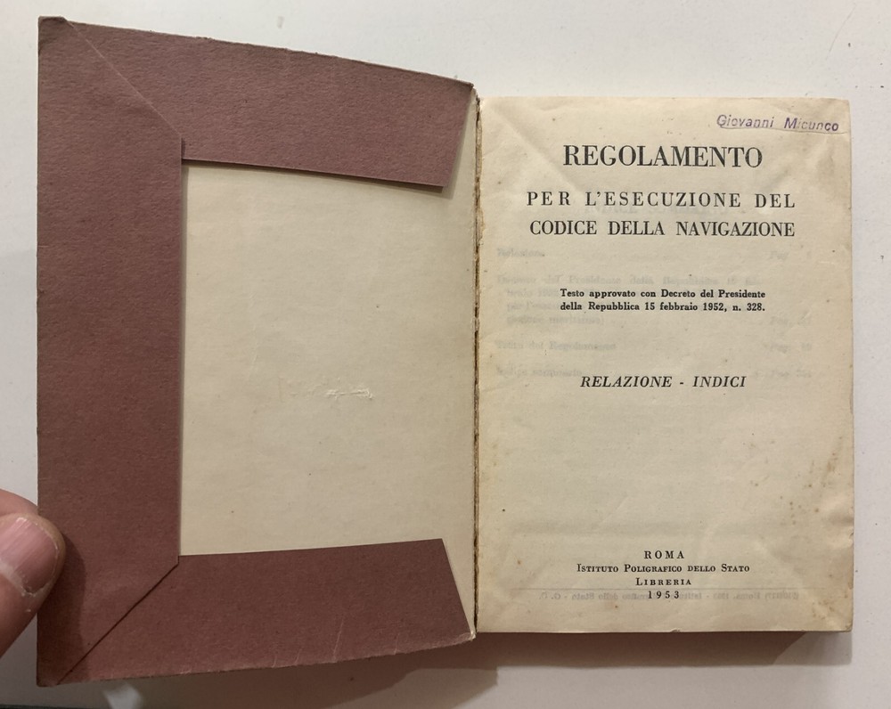 1953 Navy POLYGRAPHIC NAVIGATION CODE EXECUTION REGULATION