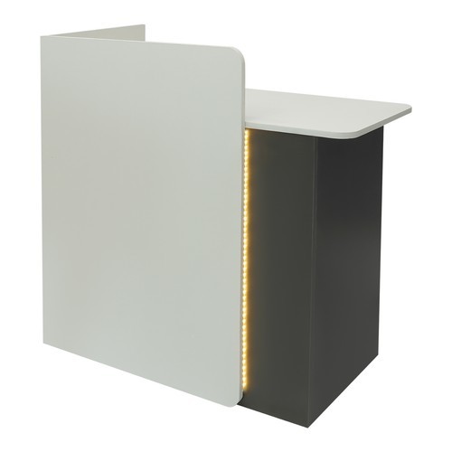 Modern Front Desk Reception Counter, Reception Desk for Salons with LED Light