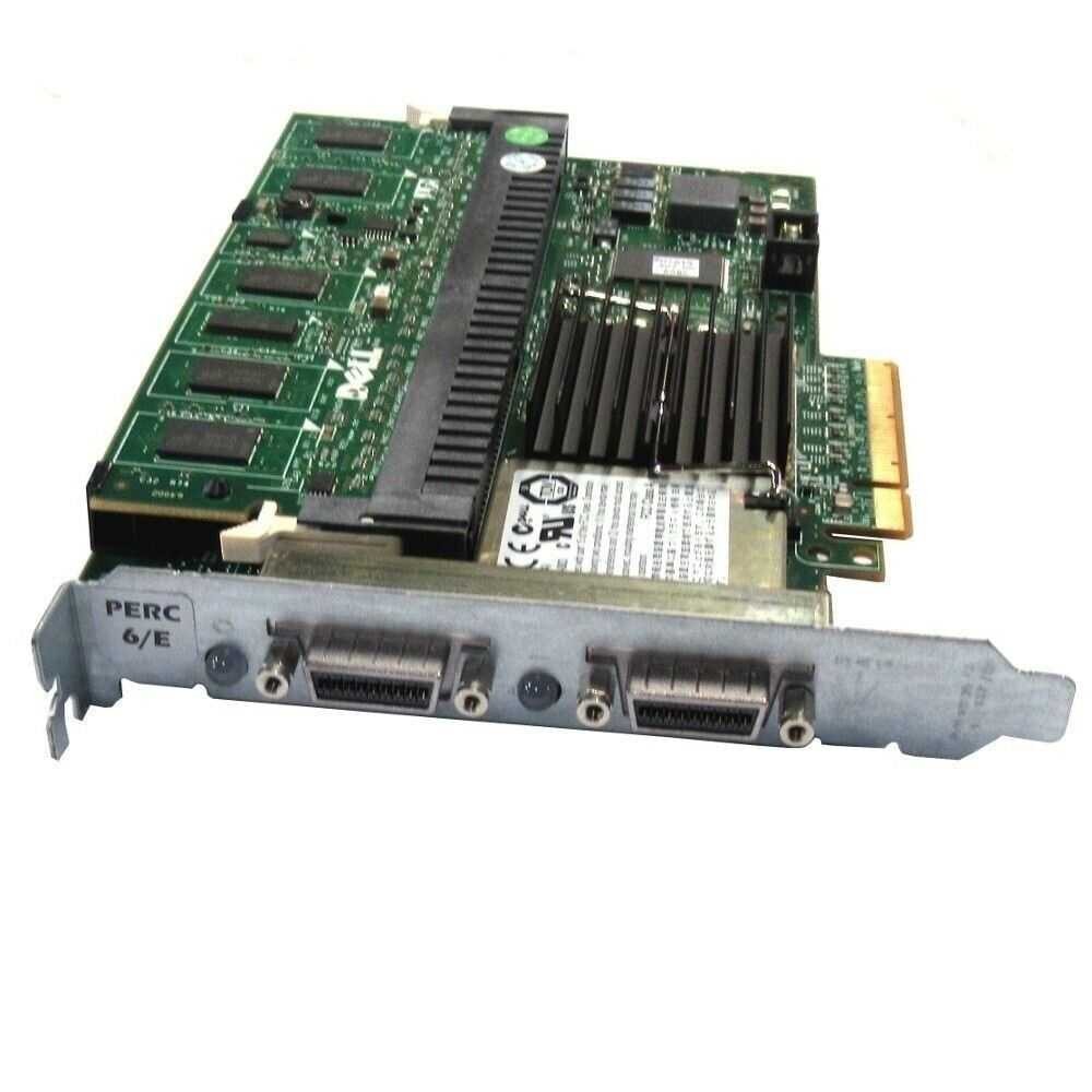 Dell PCI-E x8 PERC 6E External SAS RAID Controller J155F w/ Cache **READ**