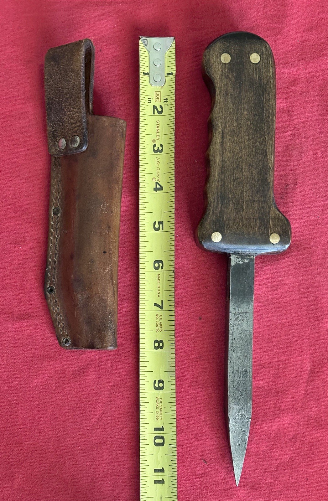 WW1 1914-1918 ENGLISH TRENCH SPIKE KNIFE - NEW WOOD GRIP