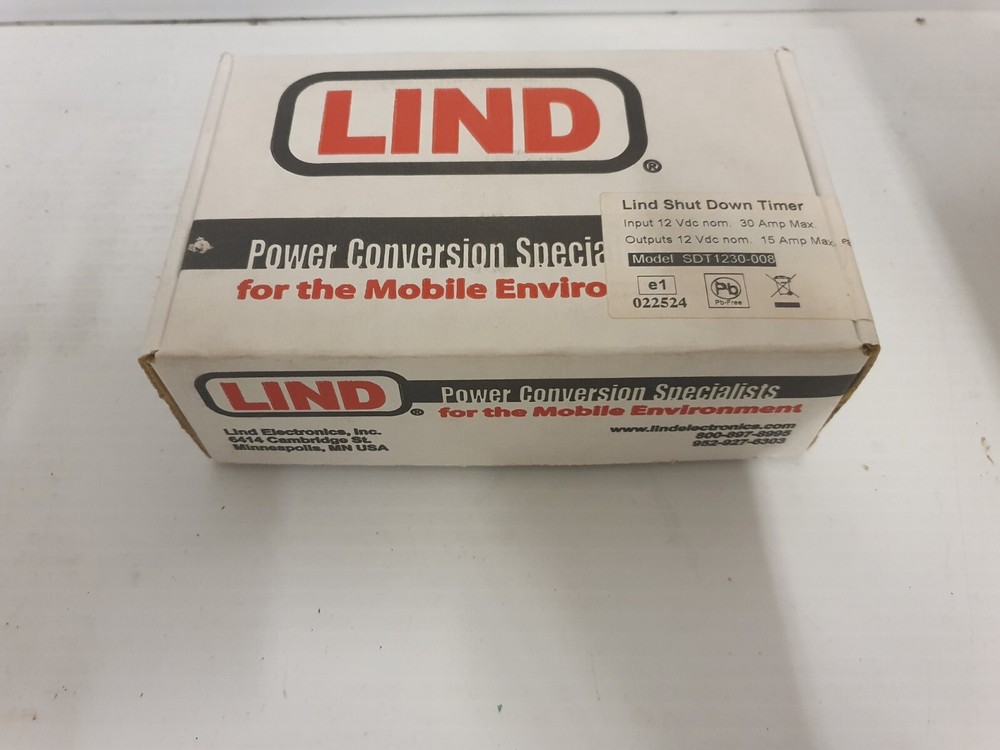 NEW Lind Shutdown Timer SDT1230-008 Low Profile 12 VDC"