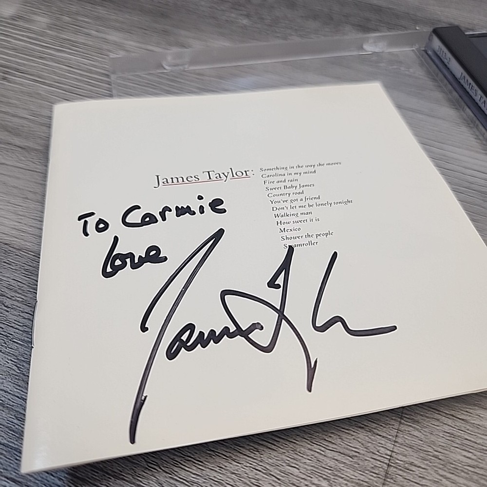 James Taylor: Greatist Hits Signed CD Cover Insert