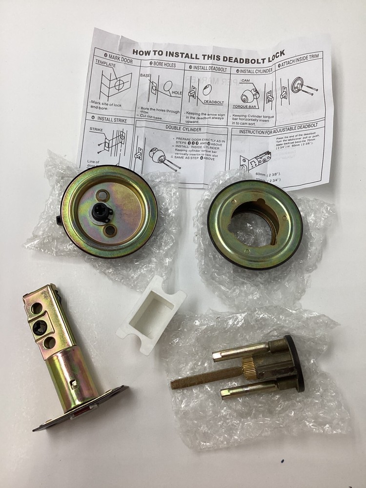 ADJUSTABLE DEADBOLT LOCK CYLINDER BRASS MATERIAL