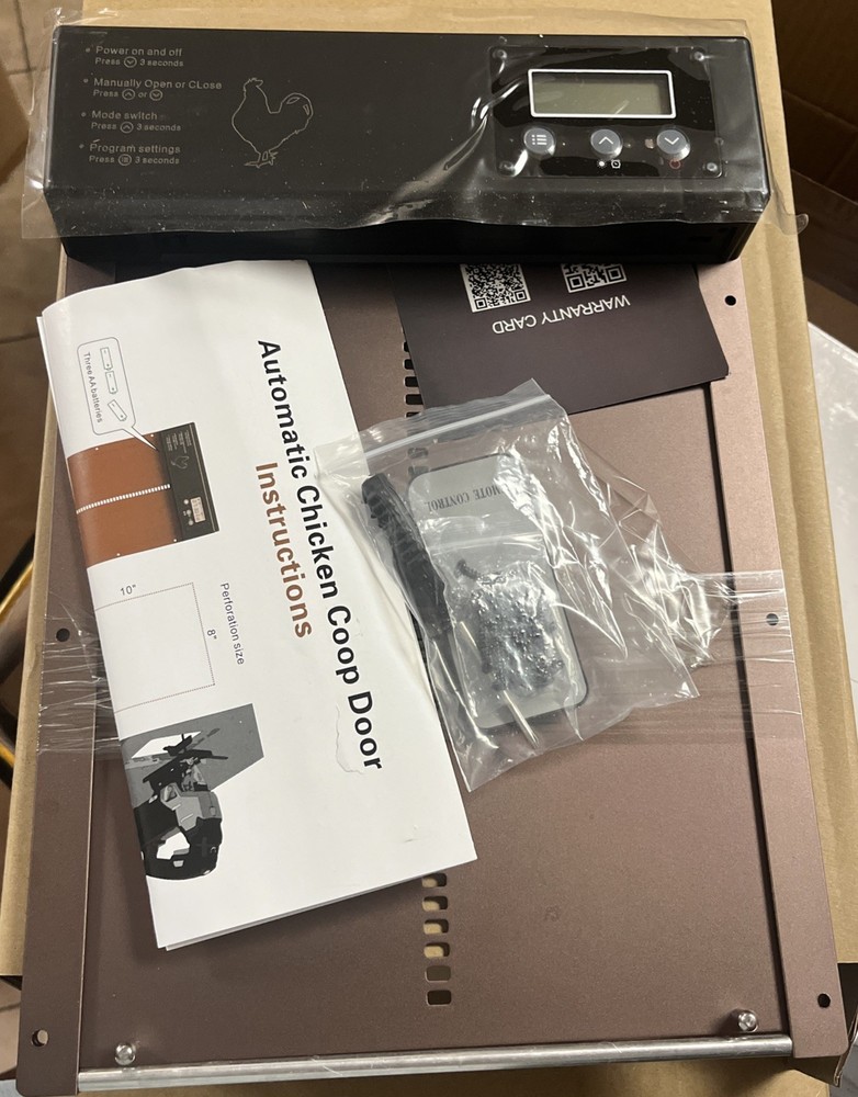 Automatic Chicken Coop Door With Timer & Light Sensor- 8”x10”