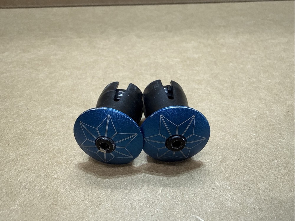 Blue Supacaz Locking Bar End Plugs