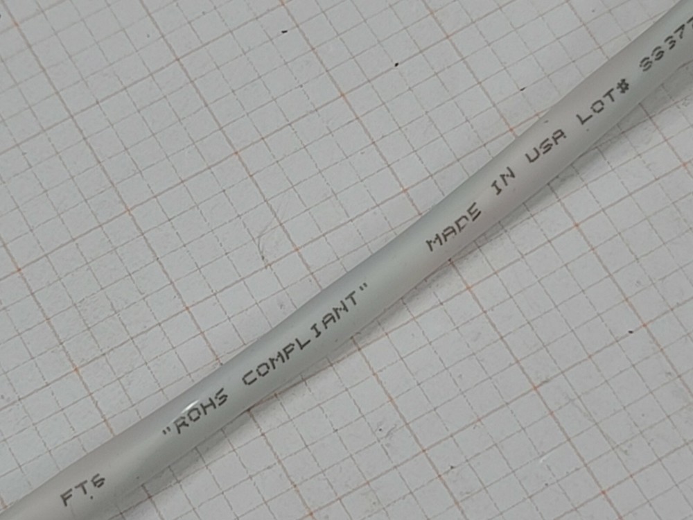 Lake Cable 18/5C Solid Plenum Thermostat Cable CMP CL3P FPLP White /50ft