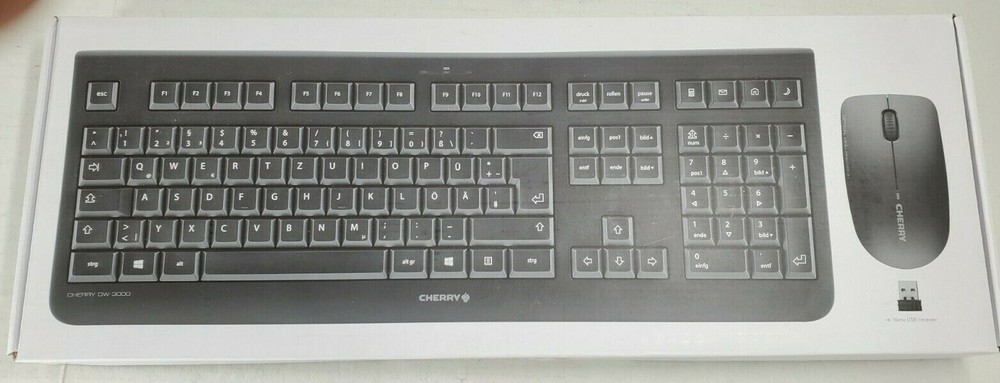 Cherry DW 3000 WIRELESS KEYBOARD/MOUSE BUNDLE JD-0710EU-2/00 New