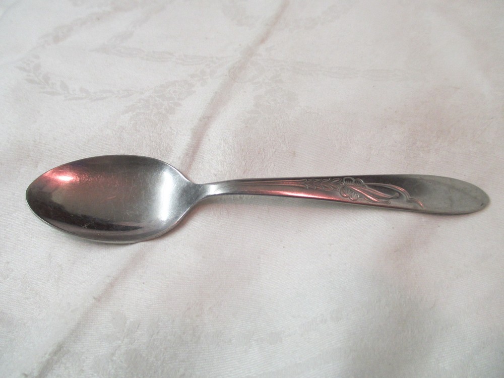 Vintage USA HB Co solid stainless Teaspoon Heather