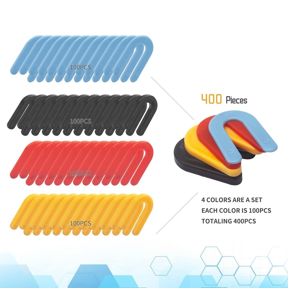 Tile Leveling Plastic Shims, U Shape Design, 400 Count Pack