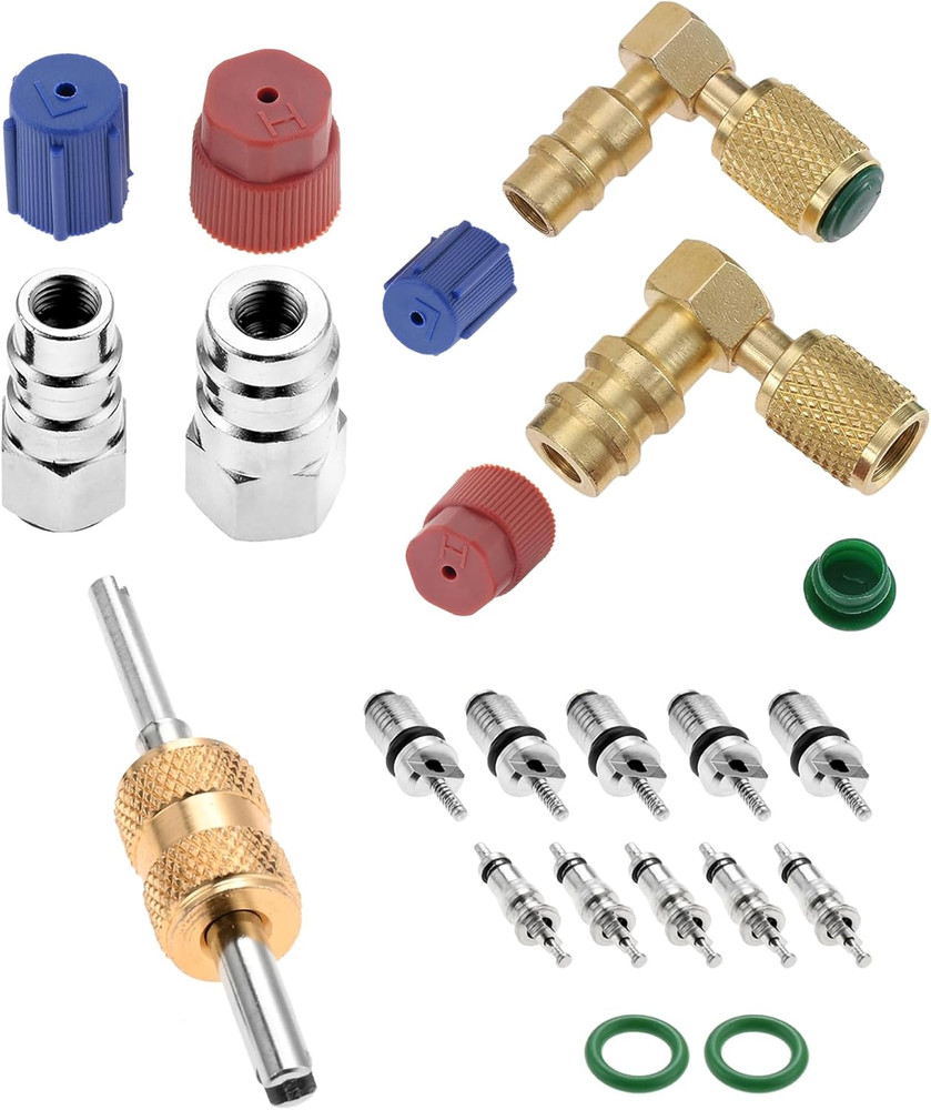R12 R22 to R134a Conversion Kit, Include 4 PCS High/Low Fitting