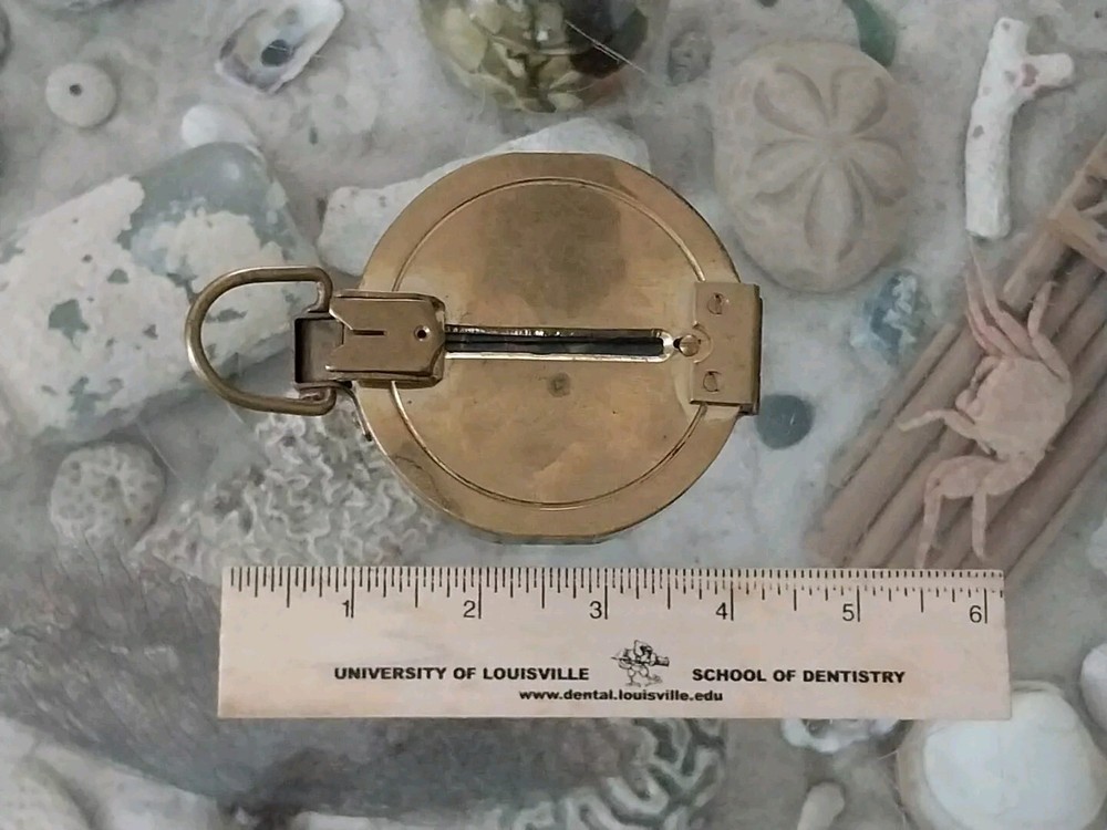 NAUTICAL SOLID BRASS CLINOMETER MARITIME FOLDING COMPASS INSTRUMENT REPLICA