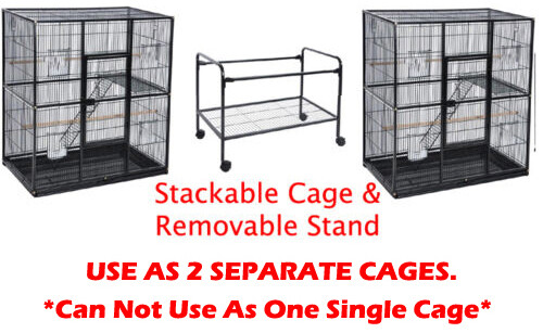 X-LARGE Double Stacker Bird Cockatiel Sugar Glider Cockatiel Flight Breeder Cage