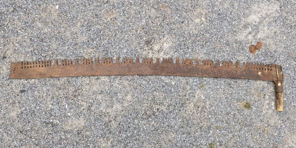 Antique 54.5" 2 Person Saw Missing One Handle