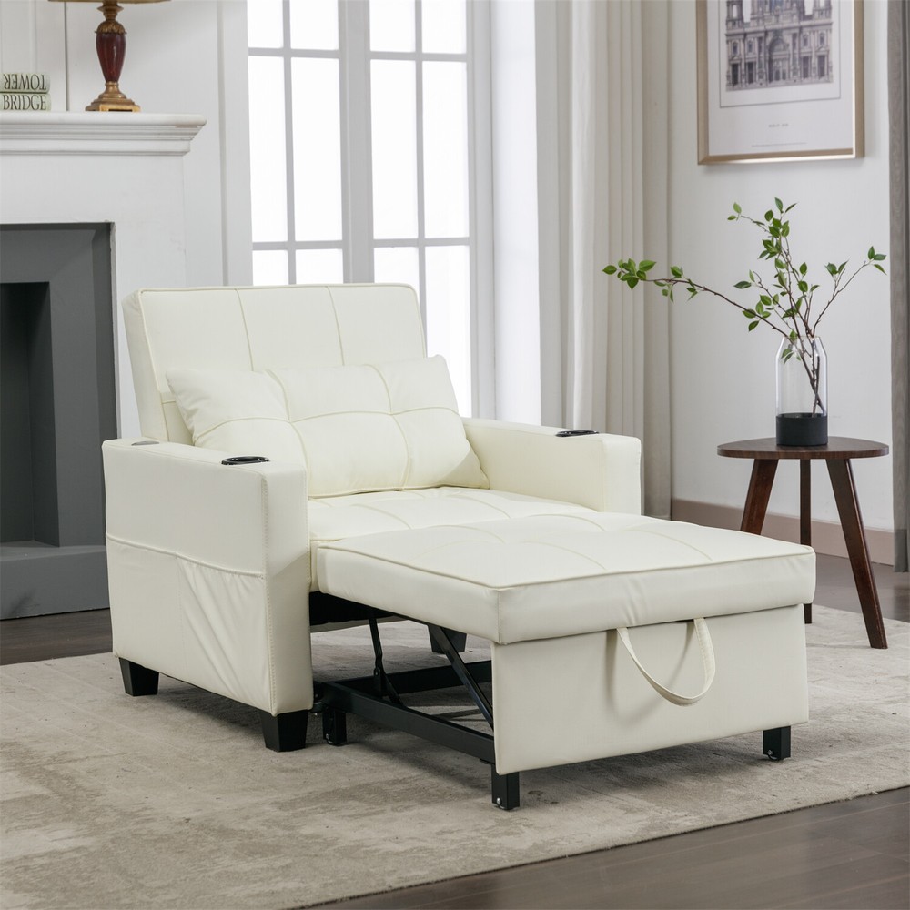 Convertible Sleeper Sofa Bed 3in1 Multi-Functional Folding Sofa Bed w/ USB Port