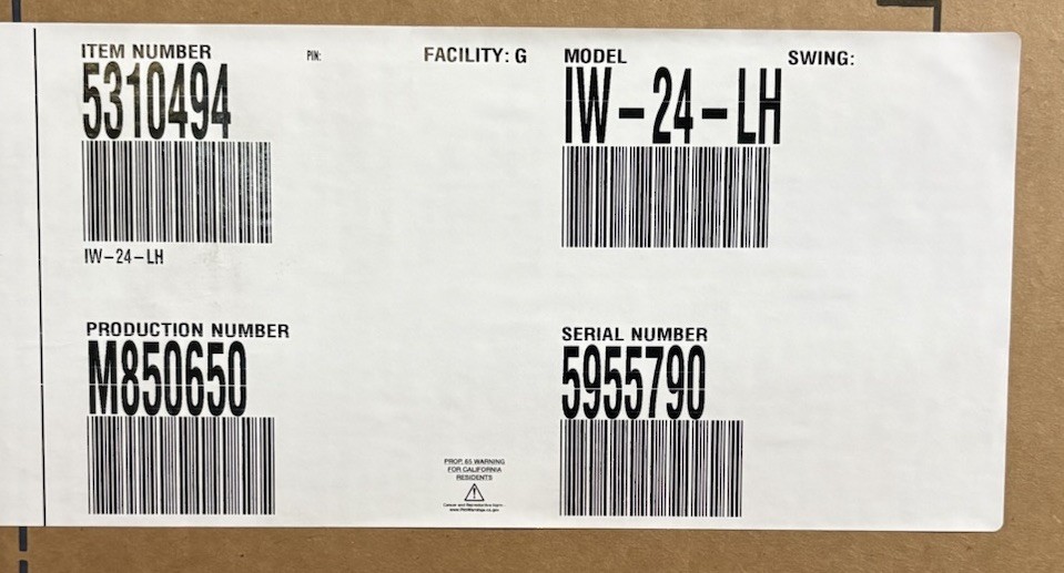 Sub Zero IW-24-LH 24" Left Hinge Dual Zone Wine Refrigerator - Pnl Rdy / Glass