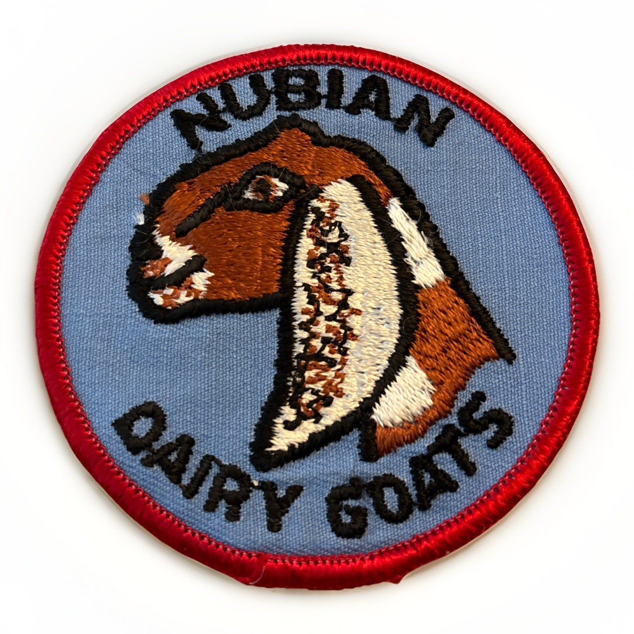 Nubian Dairy Goats Patch 3in Vintage