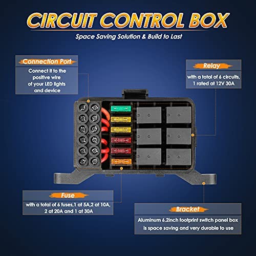 6 Gang Switch Panel Automatic Dimmable, Universal Electronic Relay System