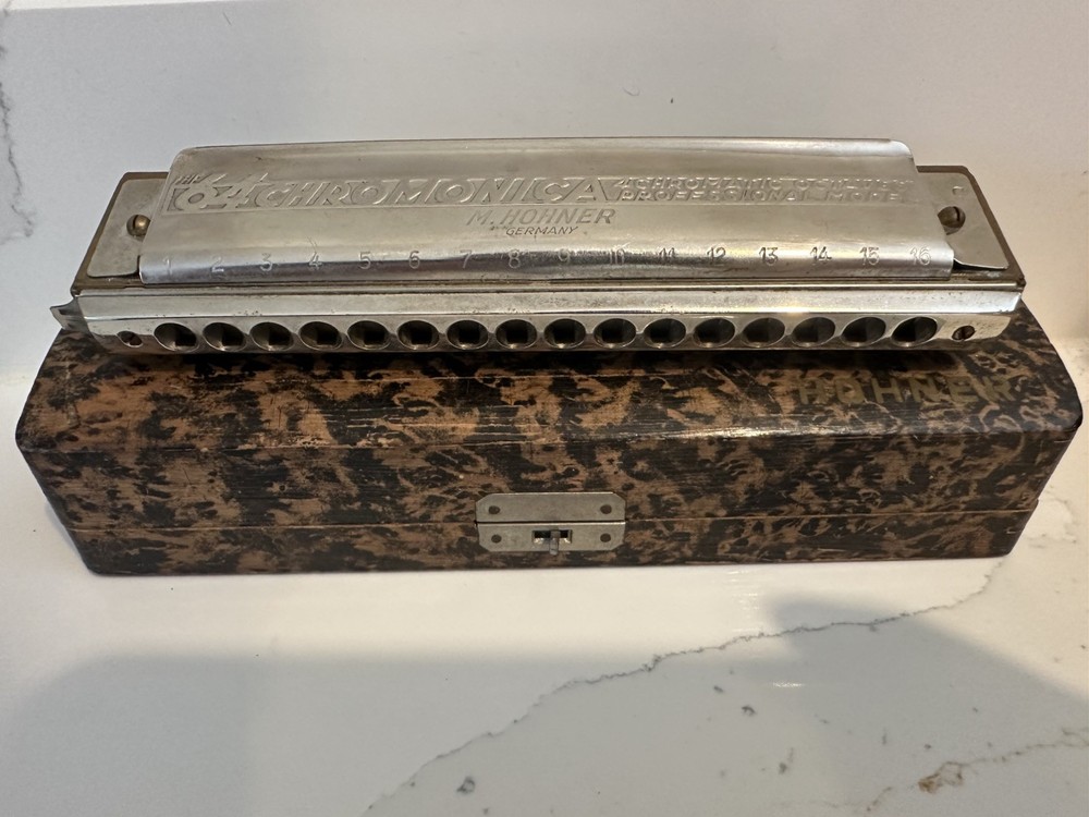 Hohner The 64 Chromonica 4 Octaves Harmonica Professional w/ Case - Untested