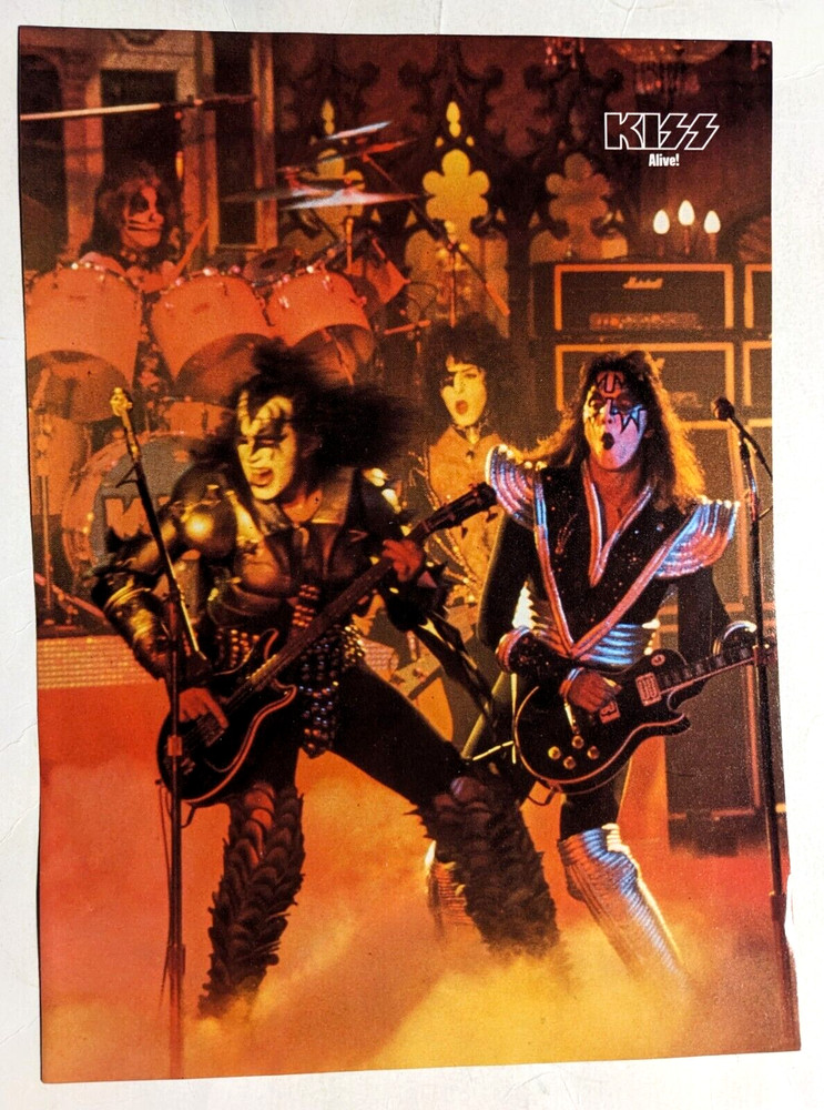 KISS / ACE FREHLEY / BAND / MAGAZINE FULL PAGE PINUP POSTER CLIPPING (18)