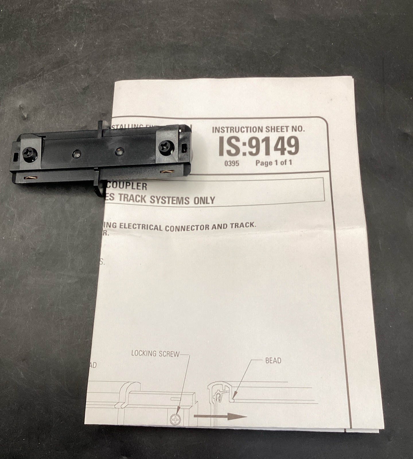 Philips Lightolier 9149BK Radius Mini Coupler Matte Black Finish New