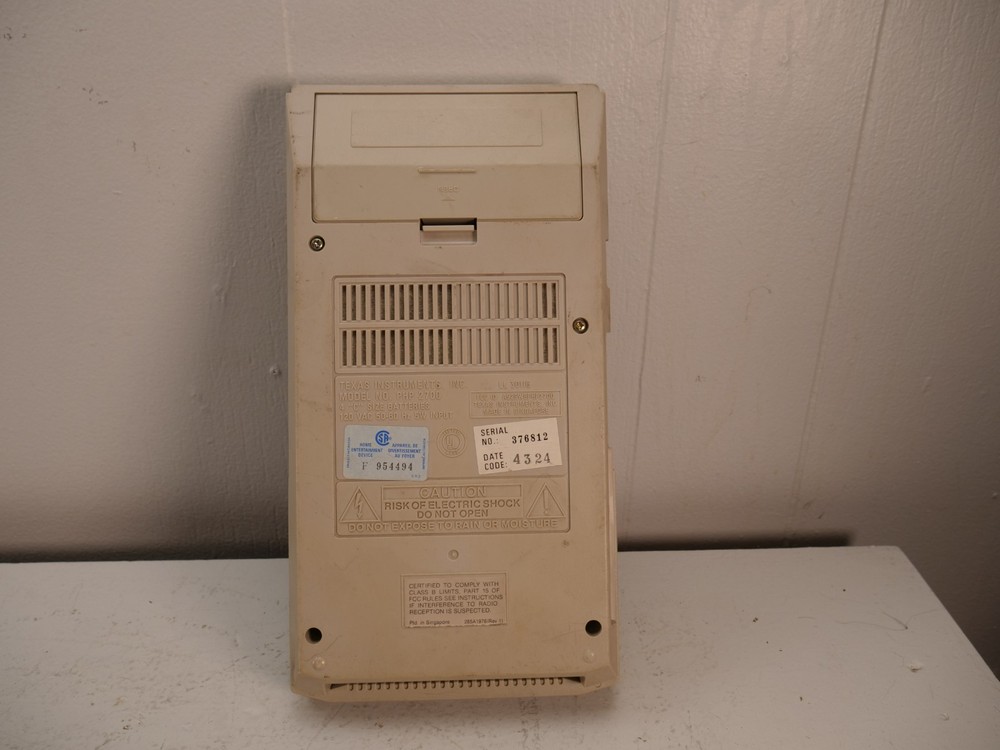 Texas Instruments Program Recorder Model PHP2700 1982 Portable Cassette - READ