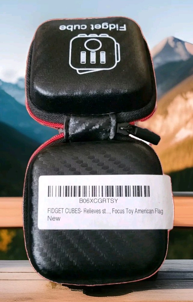 Fidget Cube American Flag Design Black Case