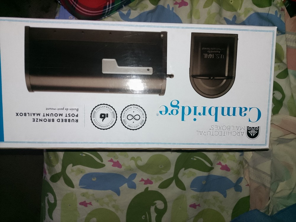 Architectural Mailboxes - Cambridge - Black Post Mount Mailbox