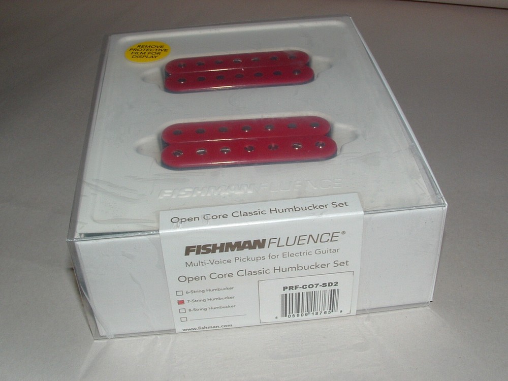 Fishman Fluence PRF-CO7-SD2 7 String Open Core Classic Pickup Set (Red) New