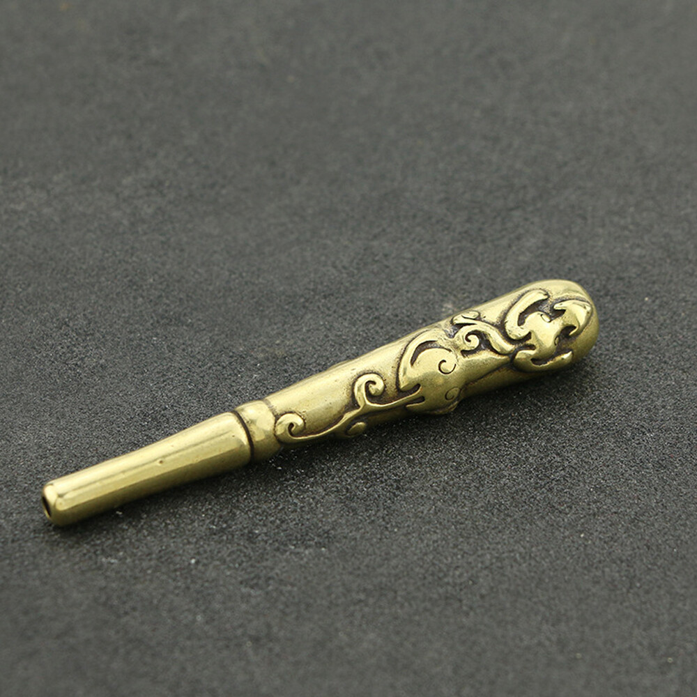 Brass Vintage Animal Pattern Pipe Cigarette Holder Filter Cigarette Pipe New