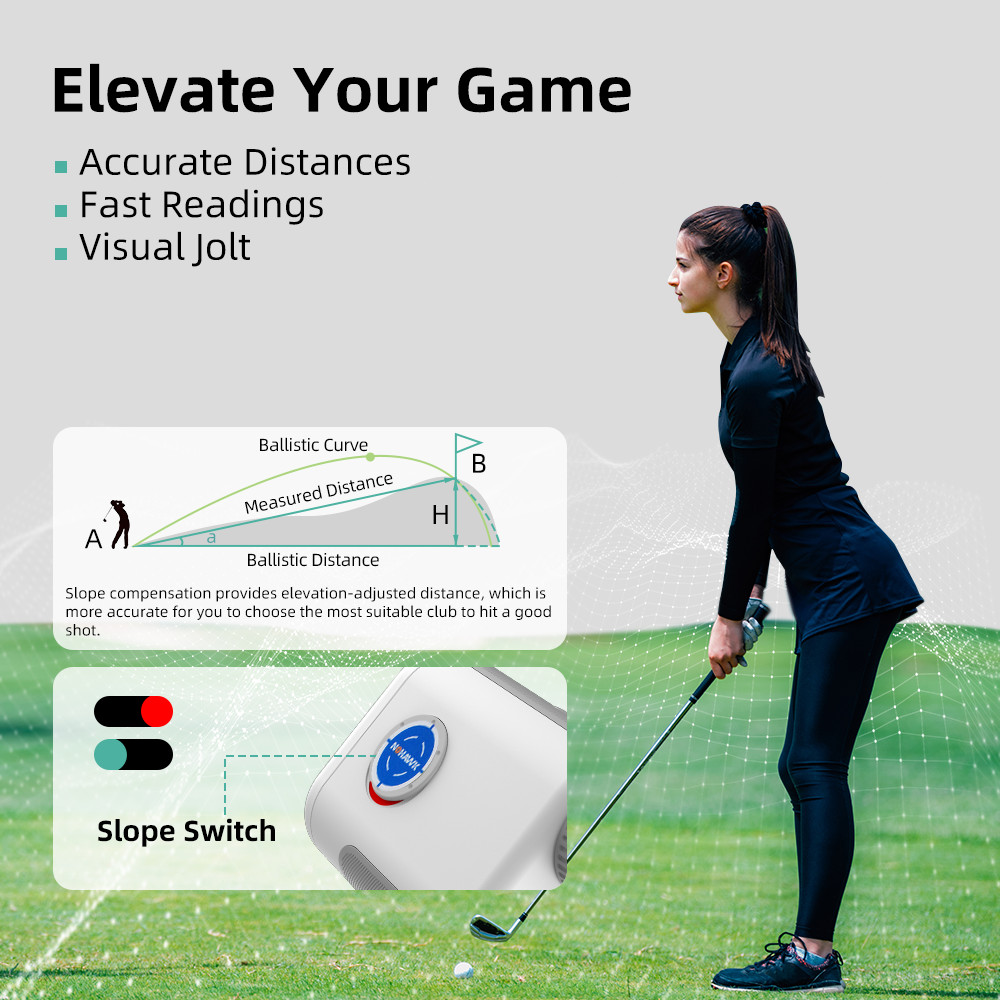 1000Yds Golf Laser Rangefinder With Slope Compensation Switch