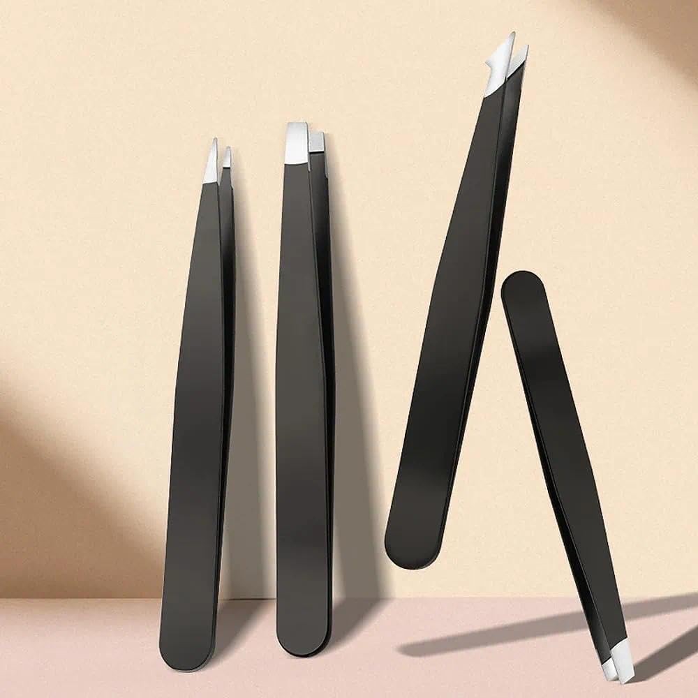 Eyebrow Tweezers Eyebrow Clip 4Piece Hair Beauty Pluckers Stainless Steel