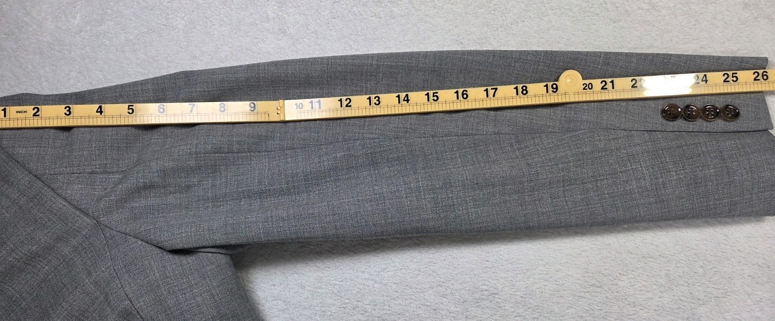 J.Crew Thompson Suit 42L 36x34 Gray 100% Wool Slim Fit Mens 2 Piece Suit Wedding